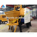 mobile diesel concrete mixer with pump for hot sale hbts30-10-75R